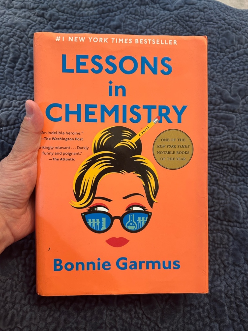 Lessons in Chemistry by Bonnie Garmus - Bright Orange Hardcover